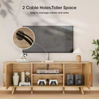 Mobile TV in rovere con ante a serrandina, 55", Adatto per TV fino a 65"