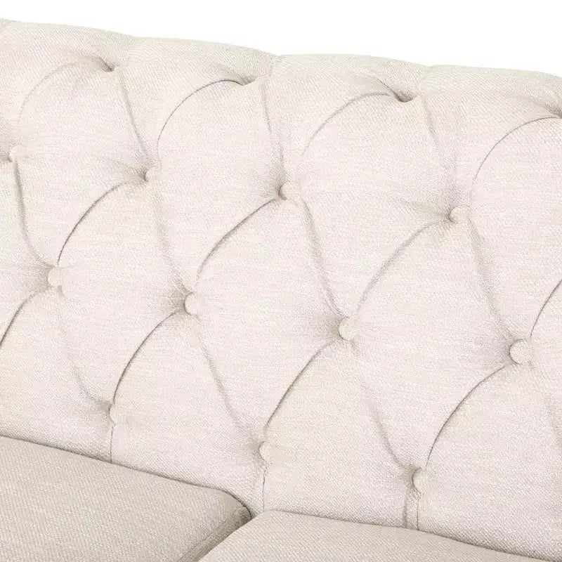 Retro 3-Seater PU Leather Sofa with Wooden Legs – Beige / Black / Dark Brown / Light Brown