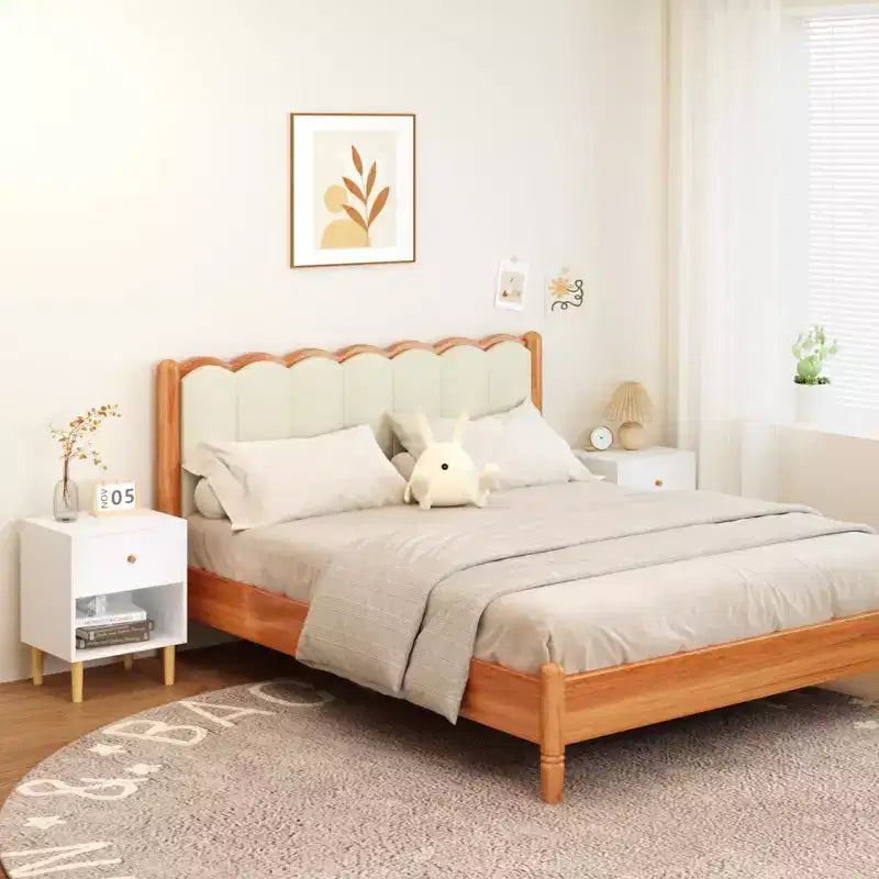 White 1-Drawer Nightstand with Open Shelf, Single-User Bedside Table