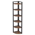 6-Tier Corner Shelf, Small Corner Bookshelf Storage