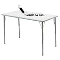 Whiteboard Activity Table 24 x 48 (60x120cm) Gray Edge - Gray Legs Adjusts 15 - 24