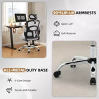 Sedia da ufficio ergonomica con schienale alto e rete, colore nero/grigio, sedile singolo