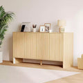 58 Farmhouse Sideboard Buffet Cabinet with Fluted Doors - Storage Console Table for Dining Room Living Room - Brown