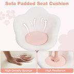 Sedia girevole da scrivania per bambini a forma di fiore, colore beige/rosa, 1 posto, altezza regolabile
