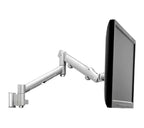 Supporto a muro nero completamente orientabile per monitor singolo, adatto per schermi fino a 32"