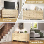 Comò a 9 cassetti Beige / Nero / Bianco con frontale smerlato, Singolo