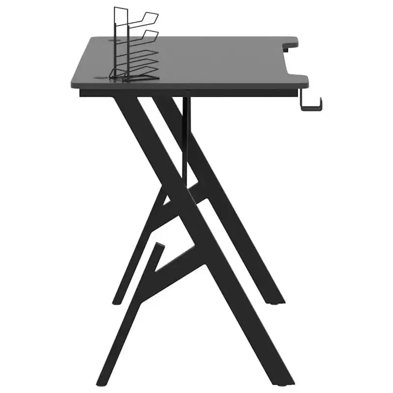 Black & Red / Black Y-Shaped Gaming Desk, Single Person