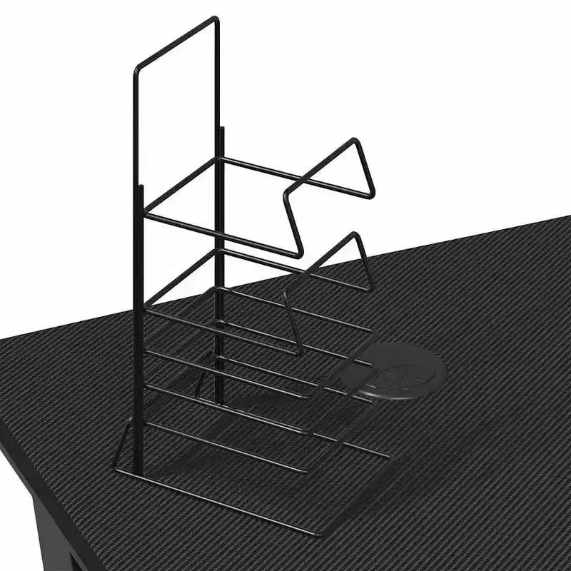 Black & Red / Black Y-Shaped Gaming Desk, Single Person