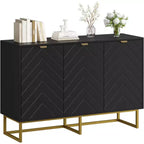 Modern Sideboard Buffet Cabinet, Wood Storage Cabinet with Adjustable Shelf, Console Table with Door for Dining Room Living Room Entryway