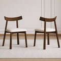 MAYEERTY Dining Chairs Set of 2, Ergonomic Armless Kitchen Chairs with Cushions, Sturdy Wooden Leg for Restaurant, Cafe, Bedroom