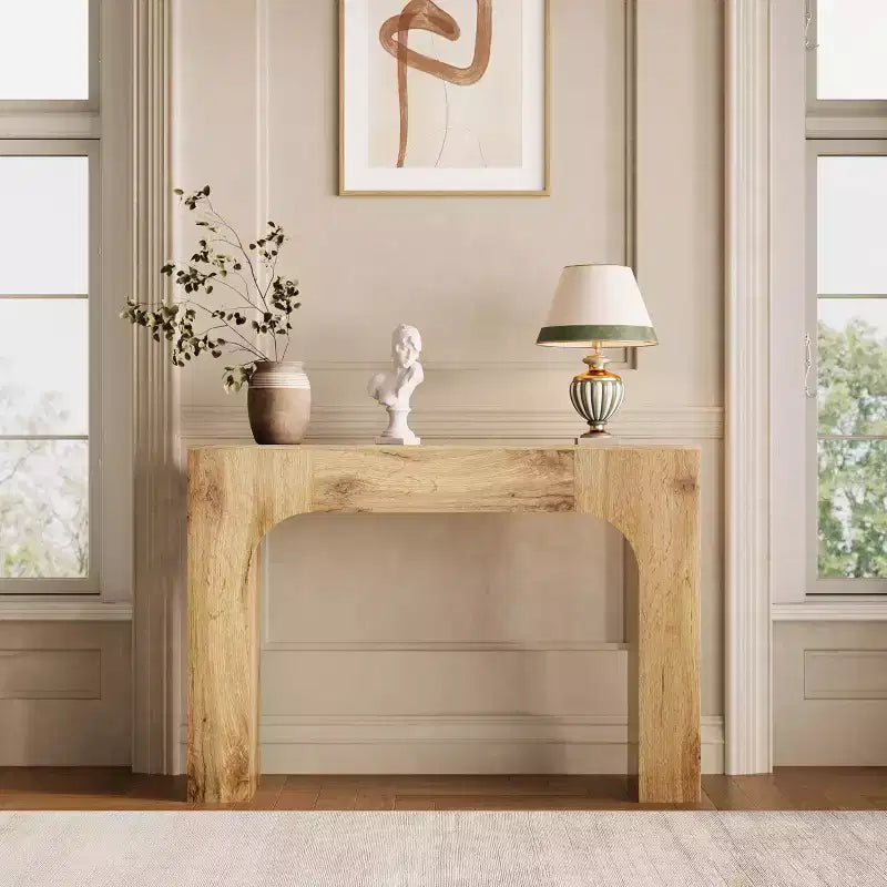 Oak Narrow Console Table, Slim Entryway / Sofa Table for 1–2 People, 47" or 63"