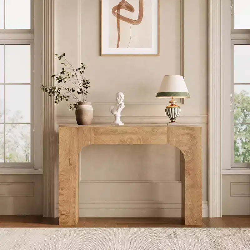 Oak Narrow Console Table, Slim Entryway / Sofa Table for 1–2 People, 47" or 63"