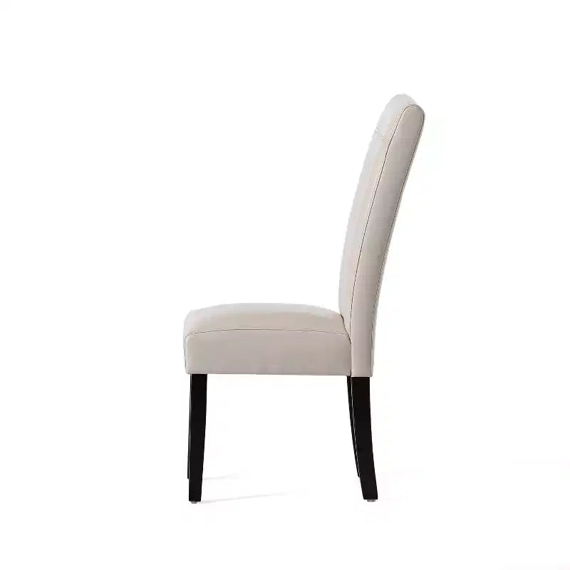 Gray Upholstered Dining Chair, Armless, Set of 2