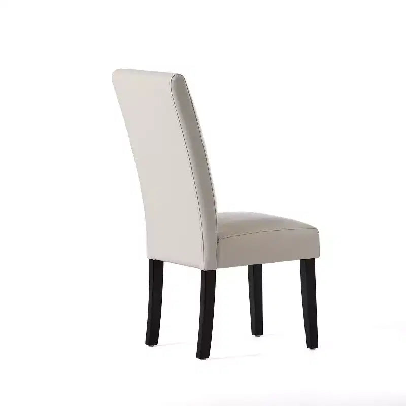 Gray Upholstered Dining Chair, Armless, Set of 2