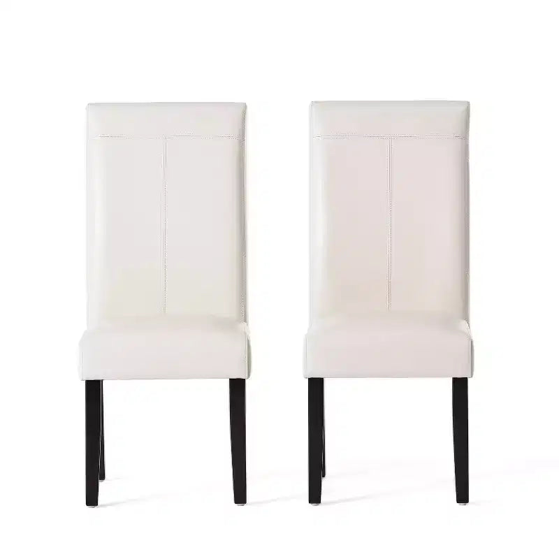 Gray Upholstered Dining Chair, Armless, Set of 2