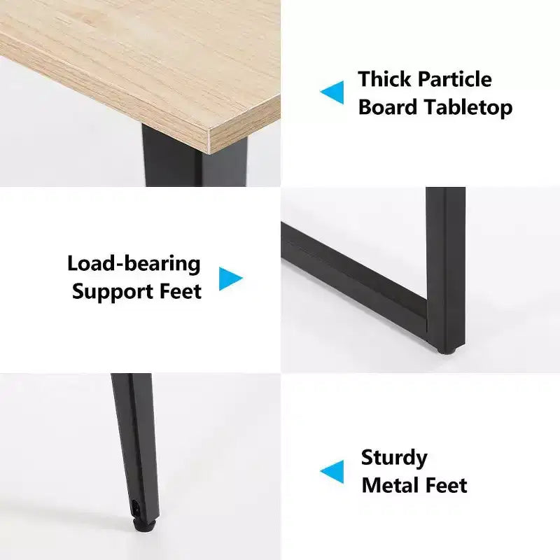 Brown & Black Boat-Shaped Conference Table, Seats 8