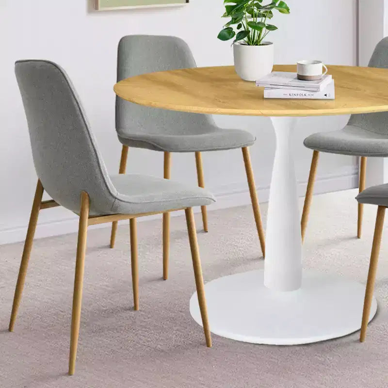 Beige/Gray/Green/Turquoise/Yellow, Round Dining Set, 5-Piece, Seats 4