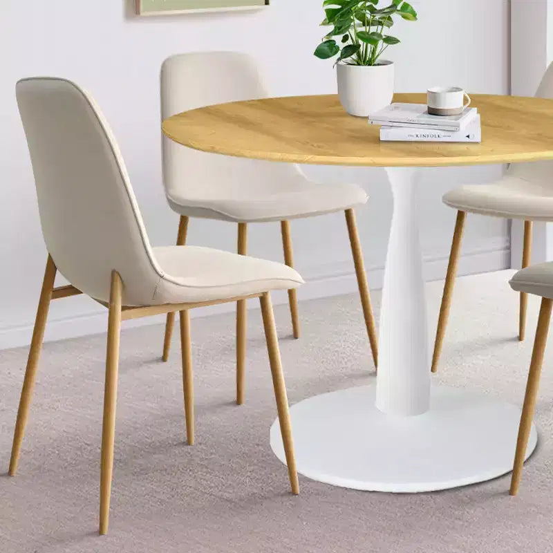 Beige/Gray/Green/Turquoise/Yellow, Round Dining Set, 5-Piece, Seats 4