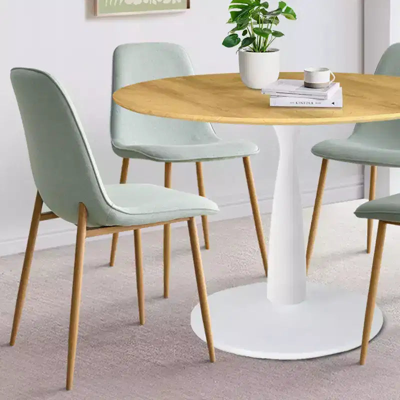 Beige/Gray/Green/Turquoise/Yellow, Round Dining Set, 5-Piece, Seats 4