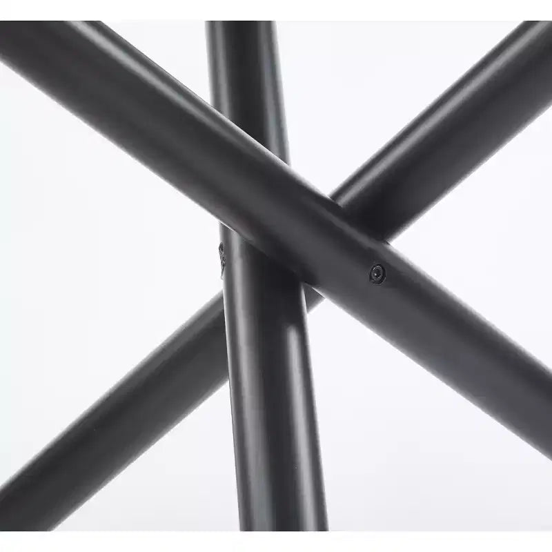 Black, Square, Glass Top Dining Table for 4 — Metal Legs, 110×110×75cm