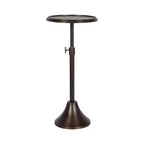 Kate and Laurel Sanzo Adjustable Metal Drink Table, 11x11x30, Bronze