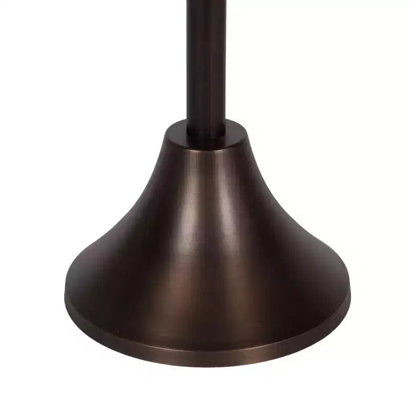 Bronze Round Adjustable-Height Metal Side Table, for 1