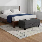 Pouf contenitore in ciniglia Beige / Grigio / Grigio chiaro, Rettangolare, 1 posto a sedere