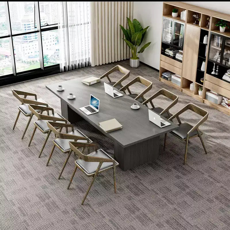 Famapy Modern Office Conference Table Business Meeting Desk Sturdy Structure + Spacious Workspace