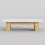 Tavolo da conferenza grigio/bianco e legno, 6–8 posti