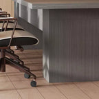 Tavolo da conferenza grigio/bianco e legno, 6–8 posti
