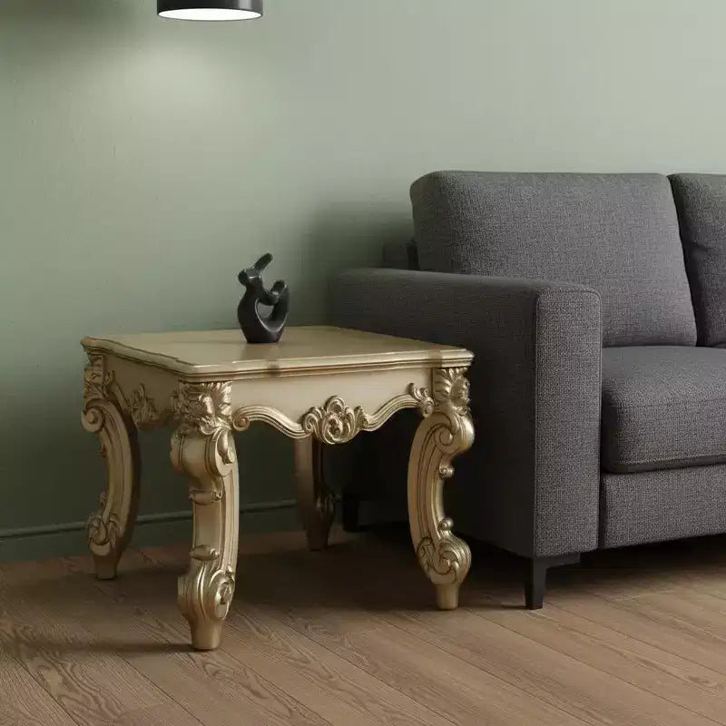 Gold Square End Table, Single