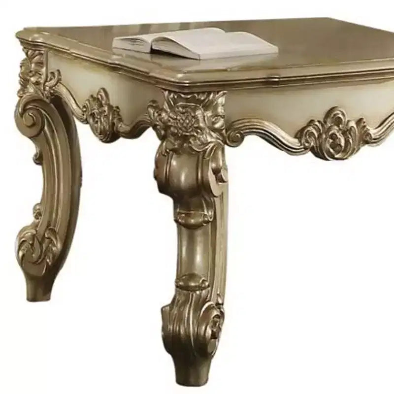 Gold Square End Table, Single