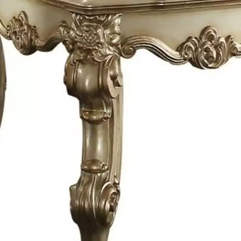 Gold Square End Table, Single