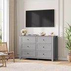 Cassettiera a 6 cassetti in legno nera/verde scuro/grigia/bianca – Stile moderno, uso singolo