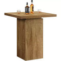 Lantine Square Bar Table, 39.4H High Top Bistro Pub Cocktail Table, Small Counter Height Dining Table for Kitchen, Home Bar, Coffee Corner